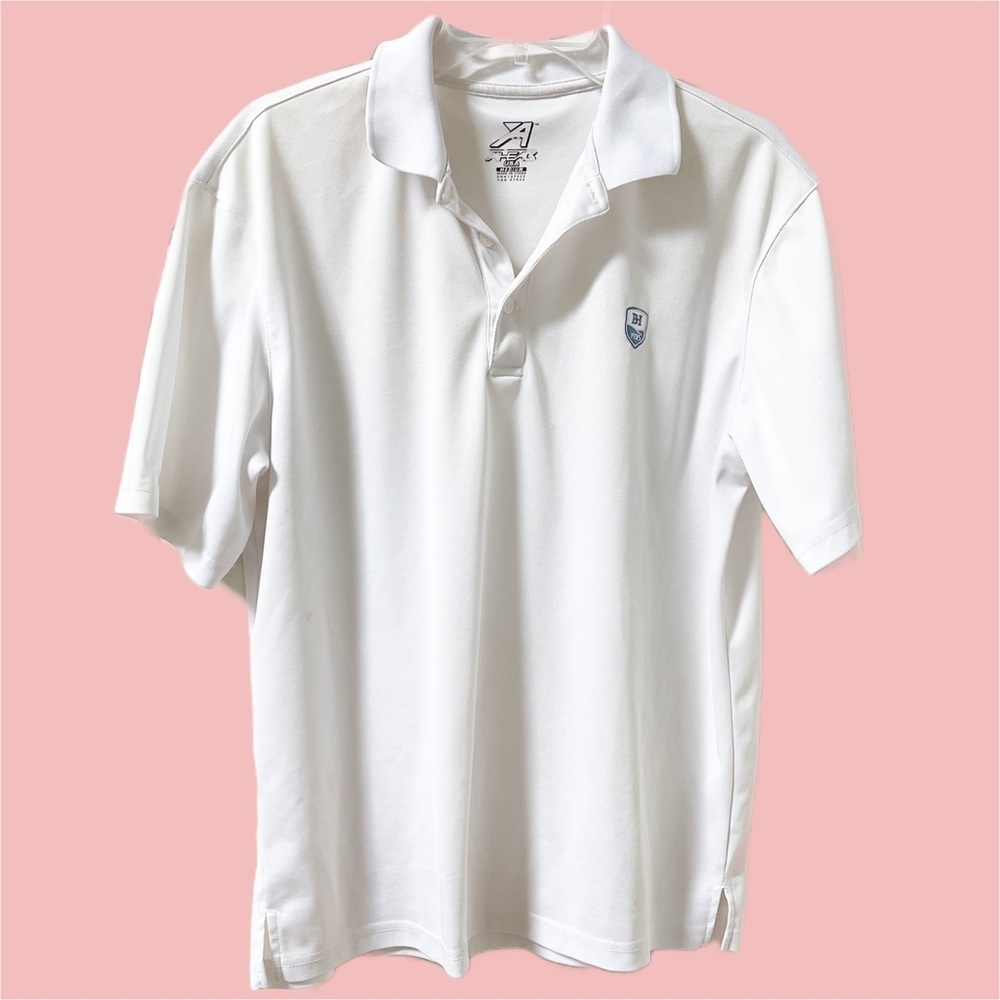 Ahead White Golf Shirt Men's Size Medium